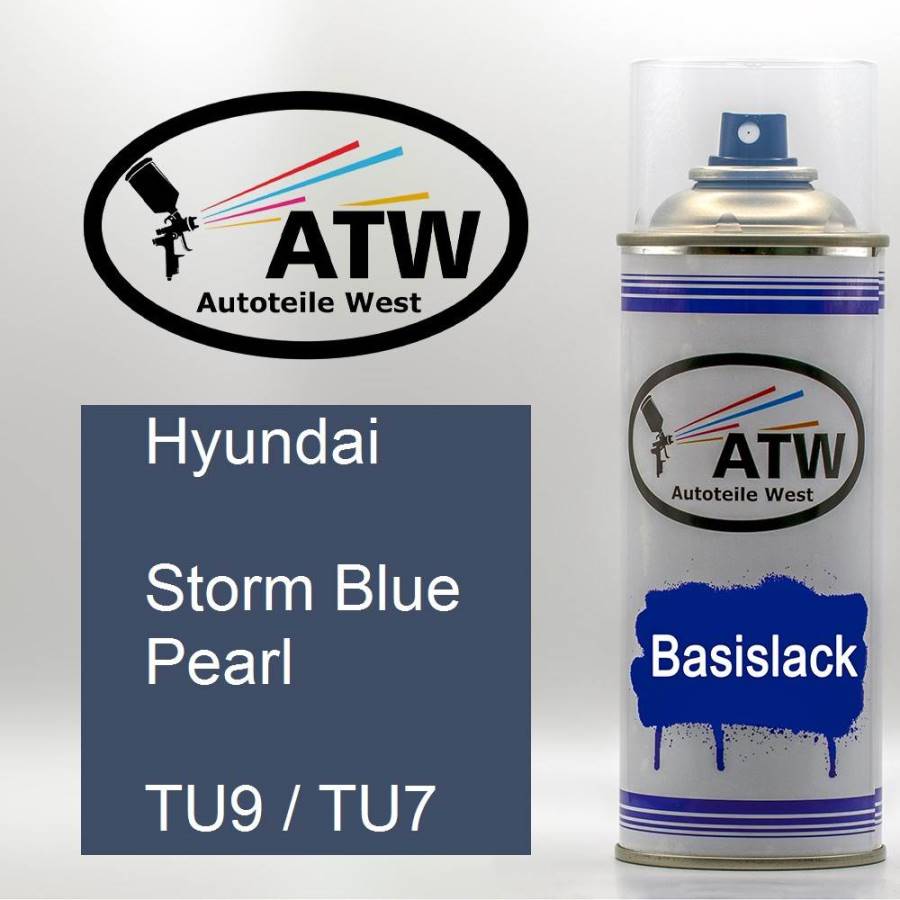 Hyundai, Storm Blue Pearl, TU9 / TU7: 400ml Sprühdose, von ATW Autoteile West.